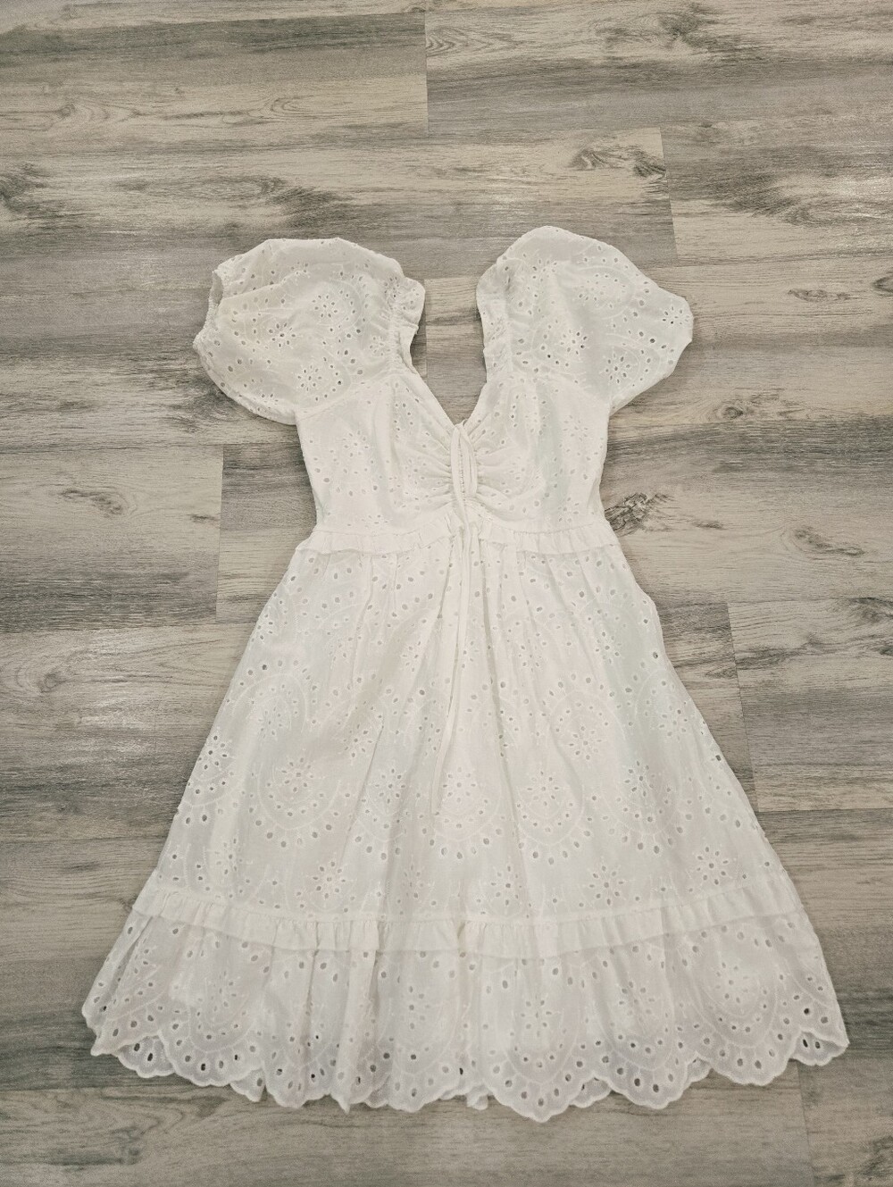 Womens White Boho Dress